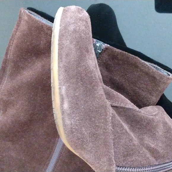 Zara tall zipper Faux suede like boots size 37 - Picture 4 of 4